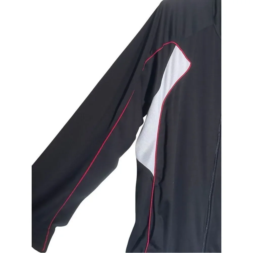 Athletech Black Colorblock Full Zip Activewear Performance Jacket Men's Large